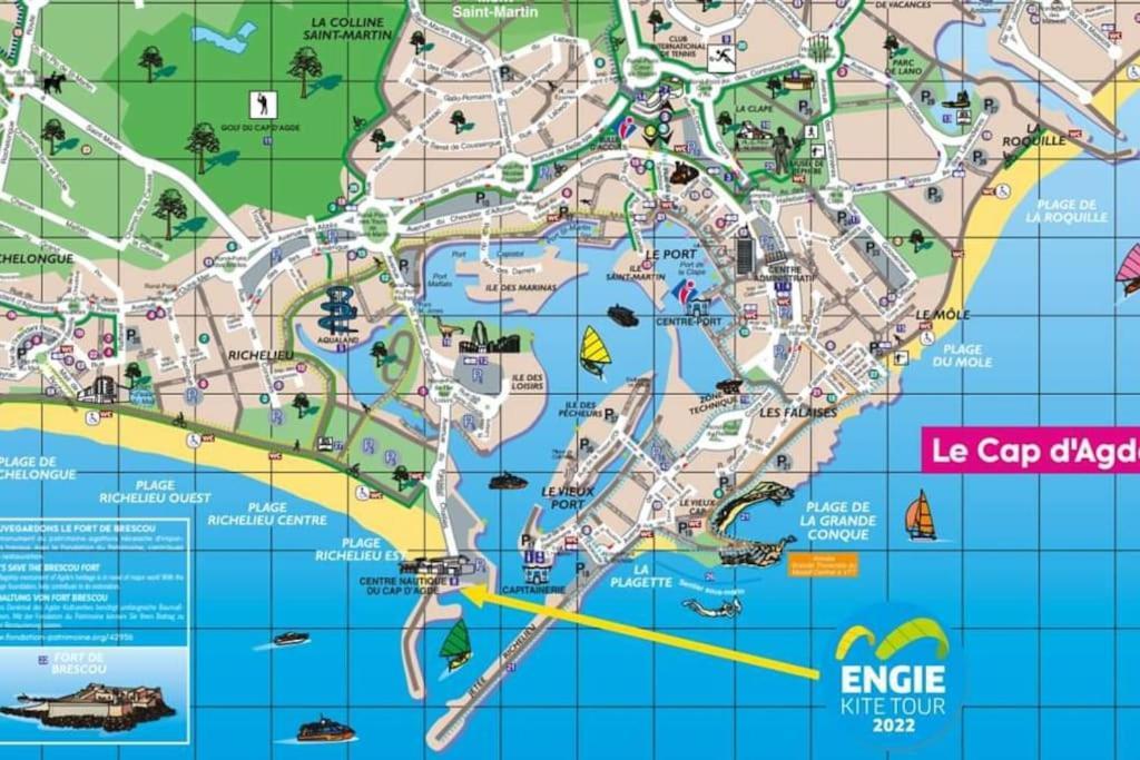 Appartement Le Florid Cap D'Agde, T2 , 4 Pers, 200M Plage, Terrasse Zewnętrze zdjęcie